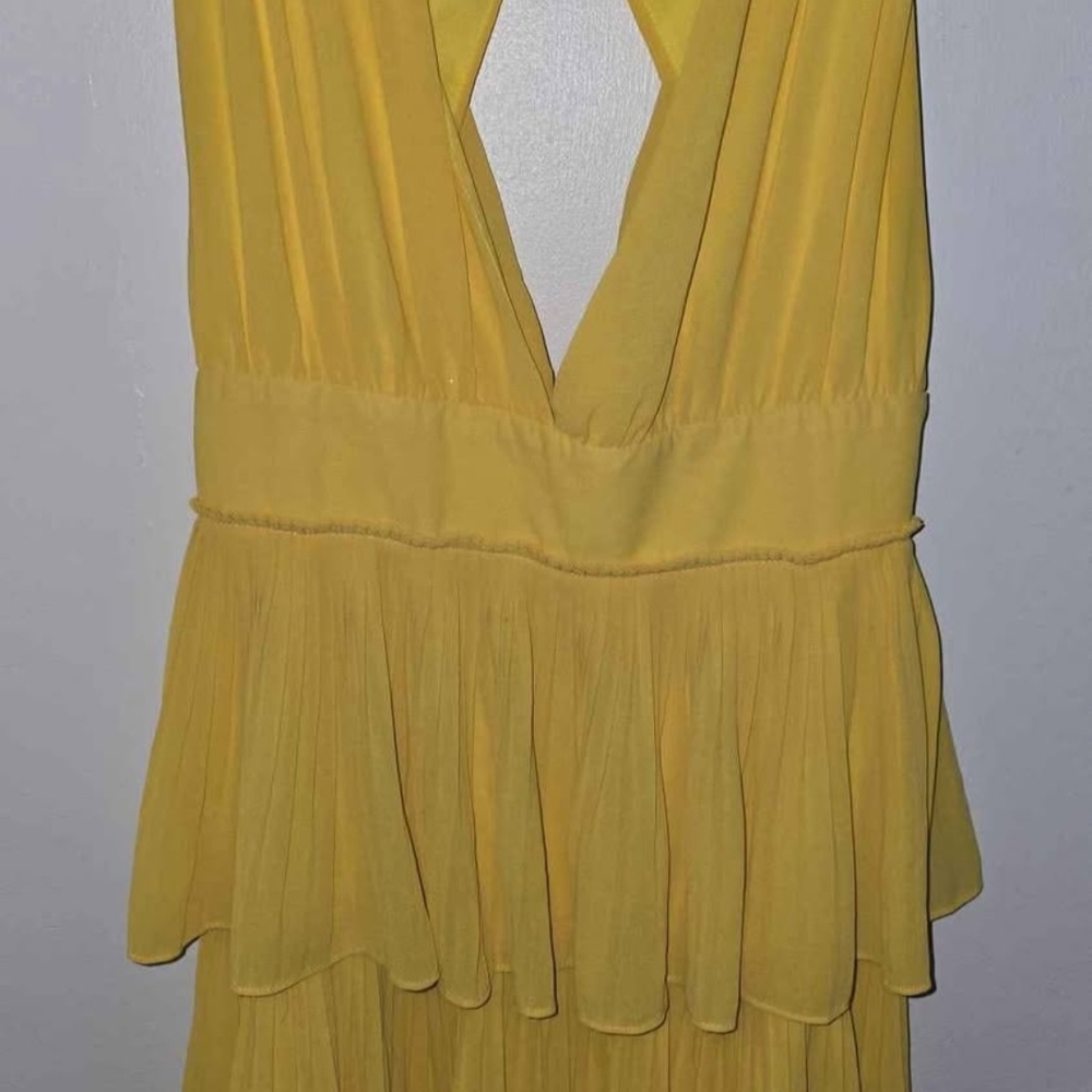 Lulu's Sunny Yellow Backless Dress